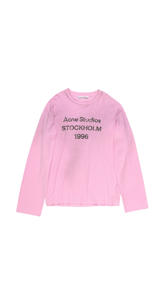 Acne studios pink logo t-shirt 1996